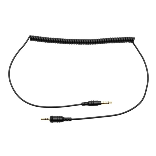 Sena Spiralkabel mit Aux/Klinkenanschluss 2,5 und 3,5mm, etwas 50cm lang, ausziebar auf ca. 1m.