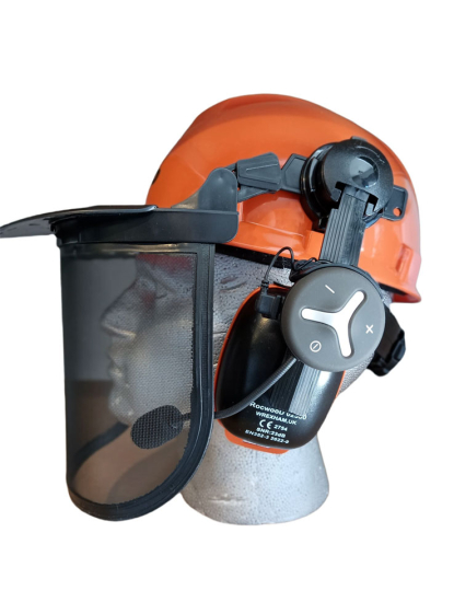 Forsthelm mit Gehörschutz u. Bluetooth