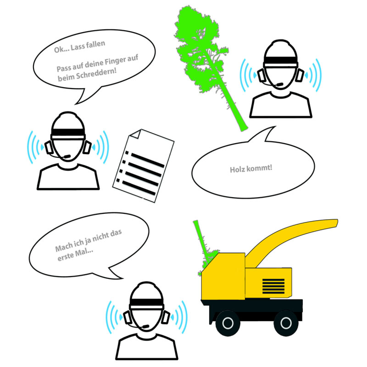 Tree-Talk Forsthelm mit Bluetooth