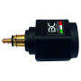 Kurzer Doppel-USB Adapter mit Voltmeter für BMW KTM Triumph Hella DIN4165